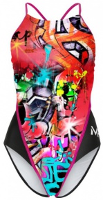 Women's swimwear Michael Phelps Laci Lady Open Back Multi/Black Women's swimwear Michael Phelps Laci Lady Open Back Multi/Black
