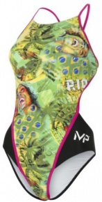 Women's swimwear Michael Phelps Corco Lady Open Back Green/Yellow Women's swimwear Michael Phelps Corco Lady Open Back Green/Yellow