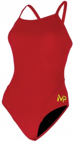 Women's swimwear Michael Phelps Solid Mid Back Red Women's swimwear Michael Phelps Solid Mid Back Red