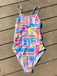 Women's swimwear BornToSwim Logo Swimsuit Rainbow Women's swimwear BornToSwim Logo Swimsuit Rainbow