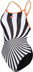 Women's swimwear Arena Crazy Swimsuit Booster Back Black/Mango/Multi Women's swimwear Arena Crazy Swimsuit Booster Back Black/Mango/Multi