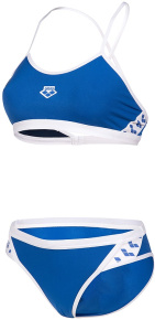Arena Icons Bikini Cross Back Solid Royal/White Arena Icons Bikini Cross Back Solid Royal/White
