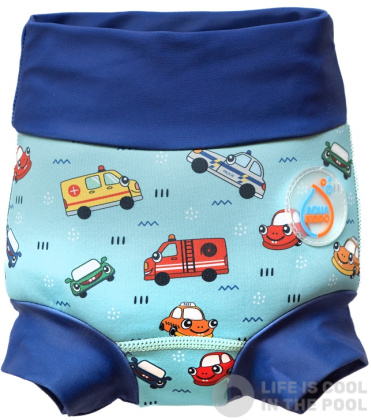 Vaikiški maudymosi kostiumėliai kūdikiams AquaKiddo Swim Nappy Cars