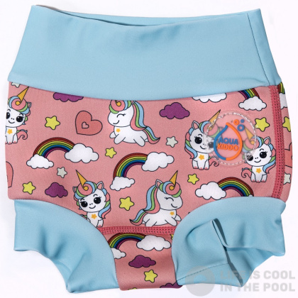 Vaikiški maudymosi kostiumėliai kūdikiams  AquaKiddo Swim Nappy Unicorn