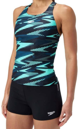 Speedo Hyperboom Tankini Black/Arctic Glass