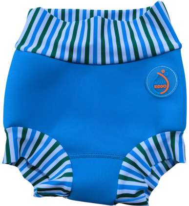 Vaikiški maudymosi kostiumėliai kūdikiams AquaKiddo Swim Nappy Neon Blue