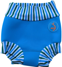 Vaikiški maudymosi kostiumėliai kūdikiams AquaKiddo Swim Nappy Neon Blue