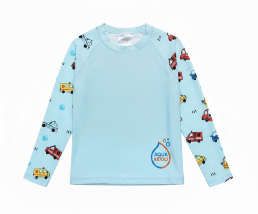 Vaikiški paplūdimio UV marškinėliai Aquakiddo UV Protection Shirt Cars
